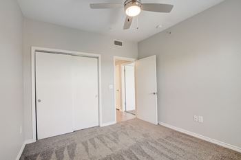 Plush carpeting in bedroom